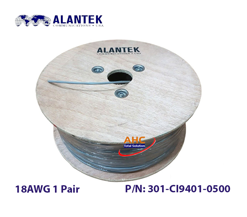 Cáp điều khiển/ cáp âm thanh Alantek 18AWG 1 Pair | PN: 301-CI9401-0500 (cuộn 500m)